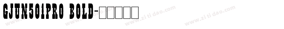 GJun501pro bold字体转换